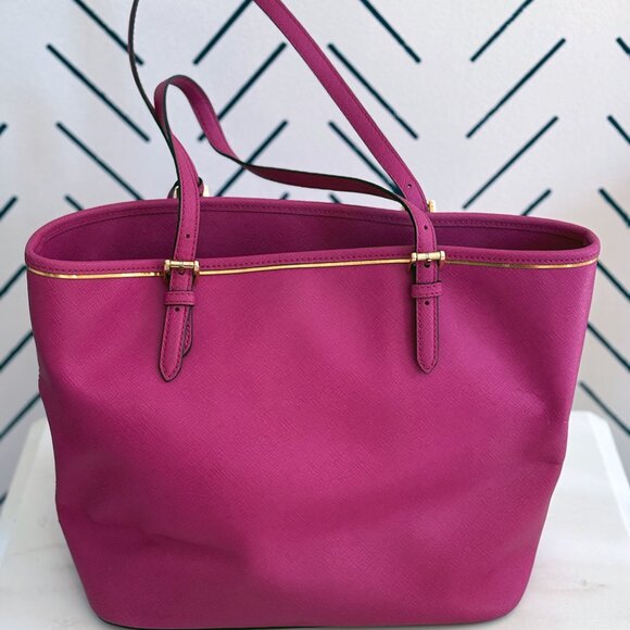 Michael Michael Kors Jet Set Pink Saffiano Leather Tote/Shoulder Bag - Picture 2 of 5